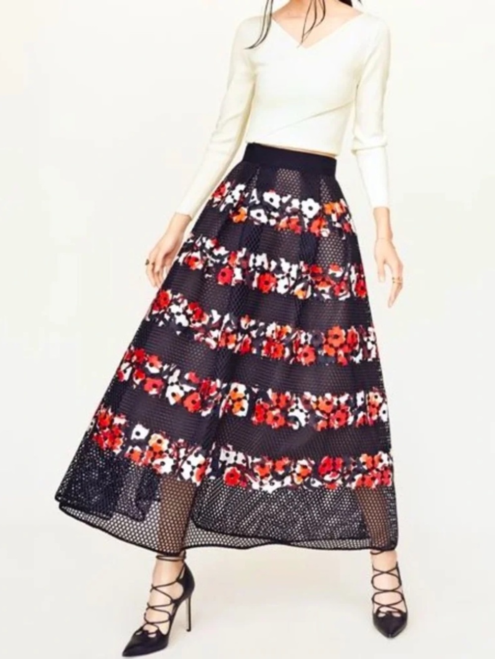 NEW Sachin + Babi Noir Milton Ball Red Black Skirt Size 4 NWT